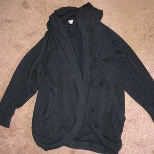 oversized sweatshirt cardigan